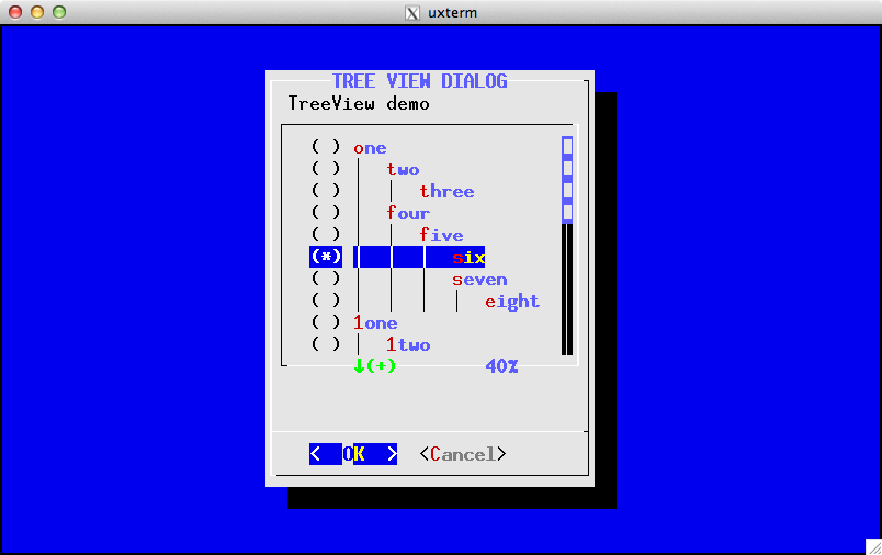 Example of Treeview widget