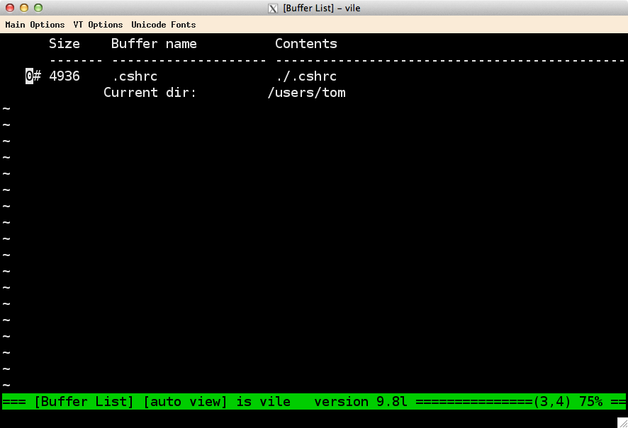 vile – dynamic updating of buffer-list